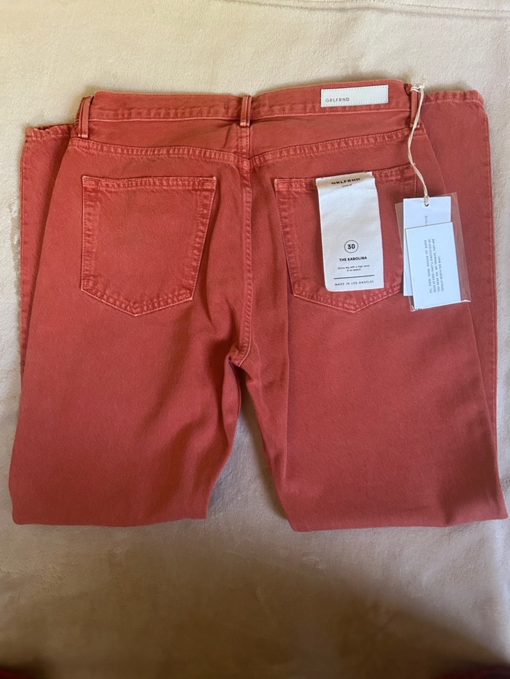 GRLFRND Burnt Orange Straight Jeans - Picture 5 of 8